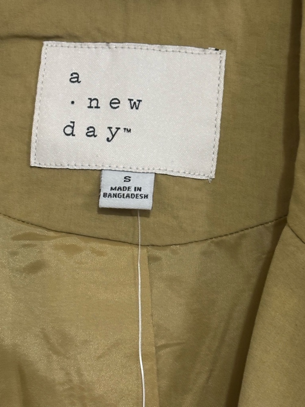 a new day Olive Trench Coat with Belt - Picture 4 of 5